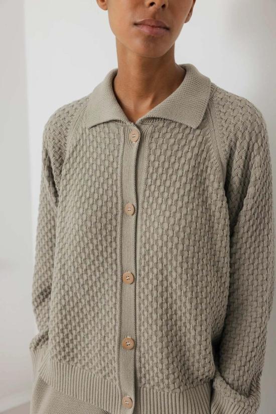  울 하이드 가디건 텍스처드 - WOL HIDE