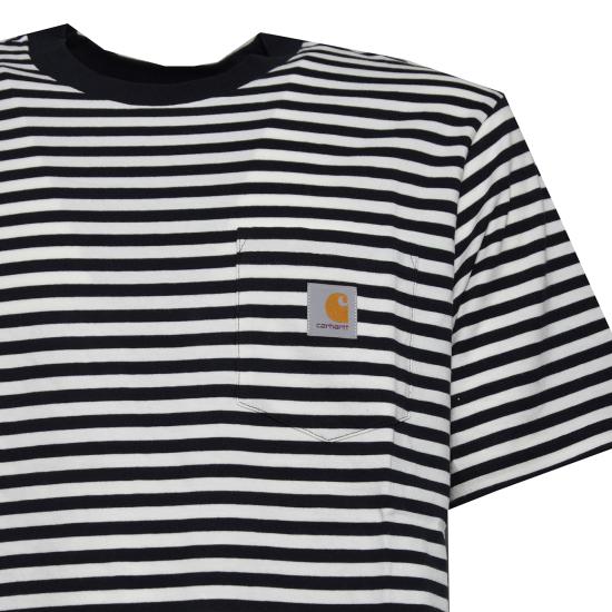 26SS 칼하트 WIP 숏슬리브 에즈라 포켓 티셔츠 I036179 3KRXX Black - CARHARTT WIP