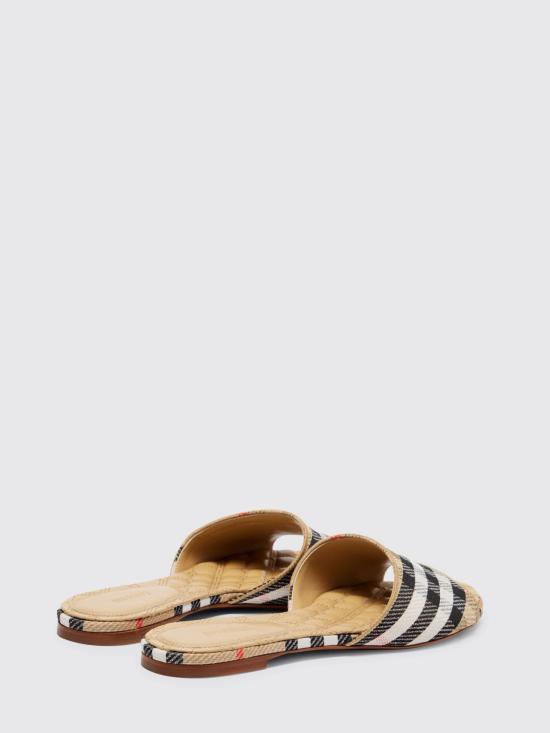 26SS 버버리 체크 패치 슬라이드 8119528 Nude - BURBERRY