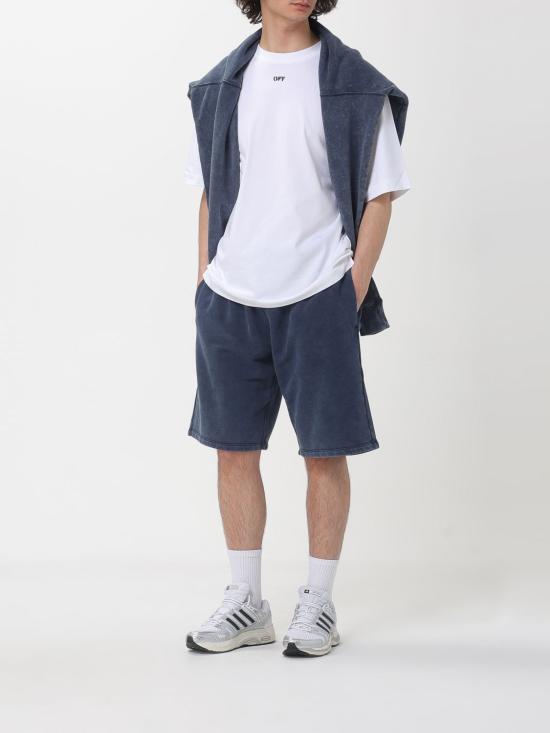 26SS 오프화이트 후드 티셔츠 44MBB12MS26F003 0401 Blue - OFF WHITE