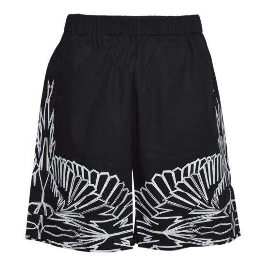 26SS 마르셀로 불론 숏팬츠 S6CMMABE012 110 Black - MARCELO BURLON