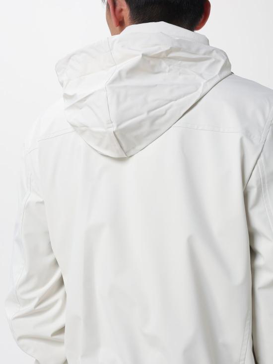 26SS 브루넬로 쿠치넬리 폴딩 후드 본디드 나일론 블루종 MZ4266525 C1849 White - BRUNELLO CUCINELLI