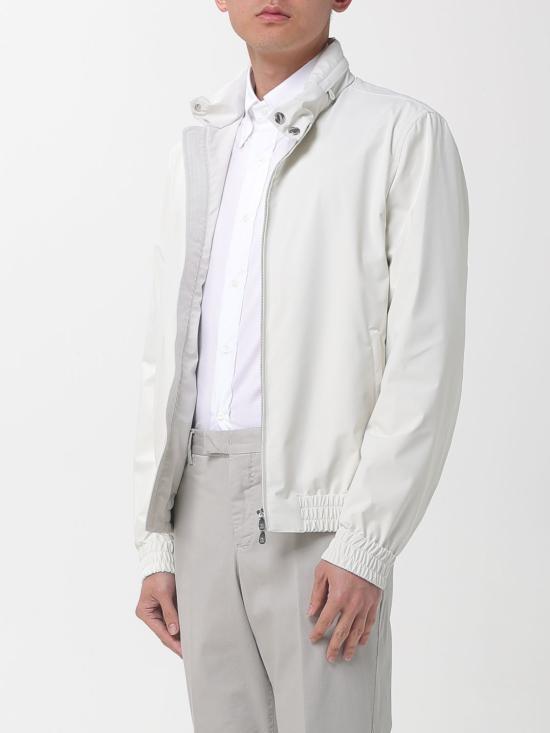 26SS 브루넬로 쿠치넬리 폴딩 후드 본디드 나일론 블루종 MZ4266525 C1849 White - BRUNELLO CUCINELLI