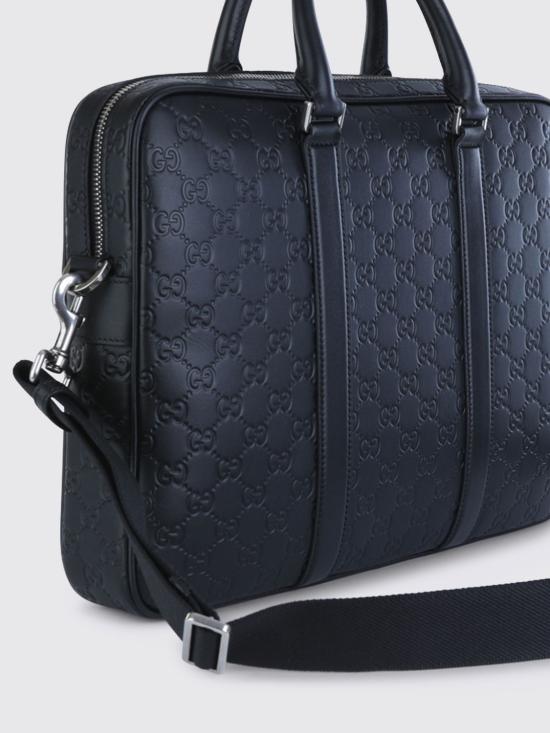 26SS 구찌 GG 엠블럼 라지 브리프케이스 850222AAFOM 1053 Black - GUCCI