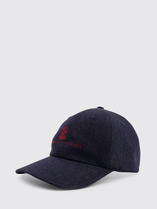 26SS 브루넬로 쿠치넬리 모자 MH2489850 CWW57 Navy - BRUNELLO CUCINELLI