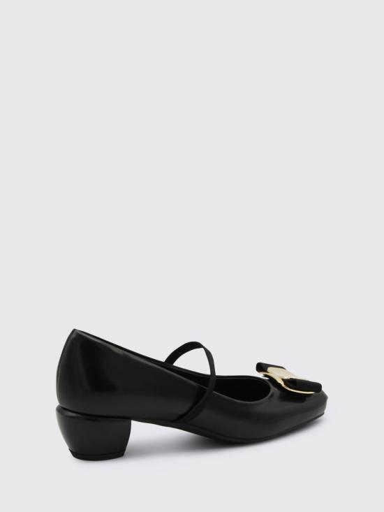 26SS 살바토레 페라가모 뉴 바라 플레이트 펌프스 01K093 785331 001 Black - SALVATORE FERRAGAMO