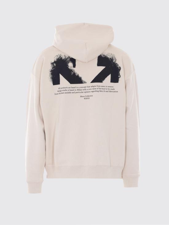 26SS 오프화이트 후드 티셔츠 OMBB085S26FLE00A 2070 Grey - OFF WHITE