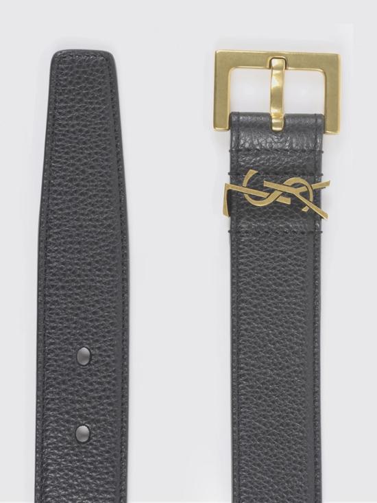 26SS 생로랑 레귤러 벨트 634437DTI0W 1000 Black - SAINT LAURENT