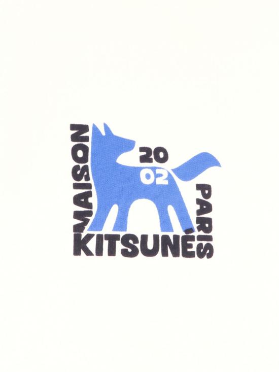26SS 메종키츠네 갤러리 폭스 오버사이즈 티셔츠 QM00111KJ0119 P100 White - MAISON KITSUNE