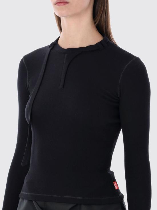 26SS 디젤 반팔 티셔츠 A236440JEAI 9XX Black - DIESEL