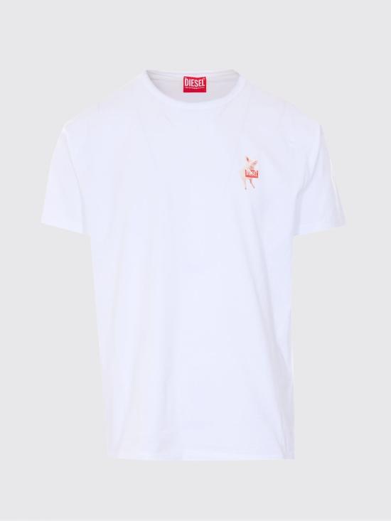 26SS 디젤 반팔 티셔츠 A220050PLAT 100 White - DIESEL