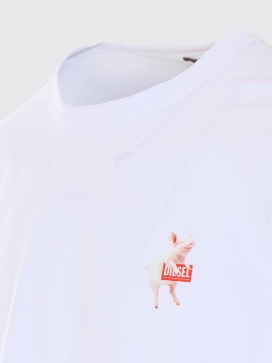 26SS 디젤 반팔 티셔츠 A220050PLAT 100 White - DIESEL