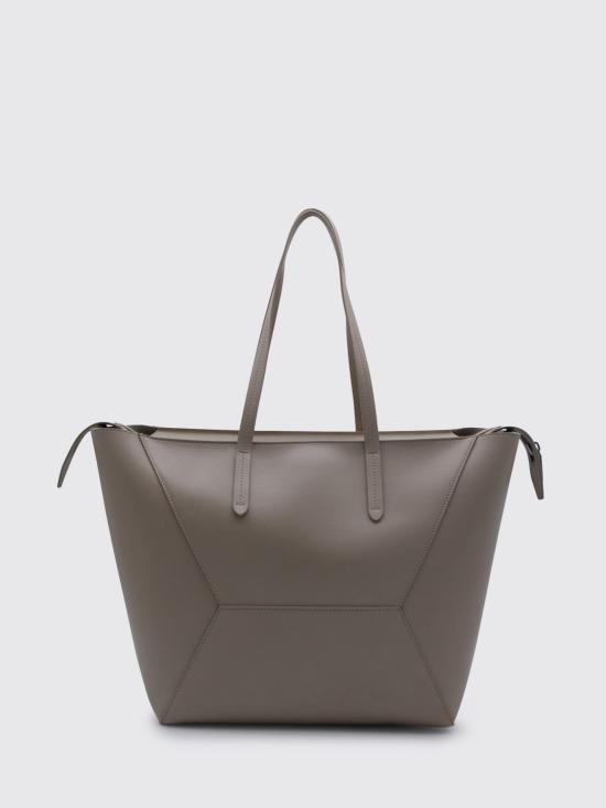 26SS 브루넬로 쿠치넬리 모닐리 카프스킨 BC 듀오 백 MBXAD2571 C8922 Grey - BRUNELLO CUCINELLI