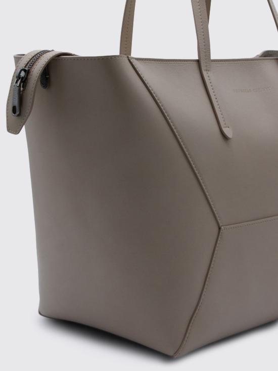 26SS 브루넬로 쿠치넬리 모닐리 카프스킨 BC 듀오 백 MBXAD2571 C8922 Grey - BRUNELLO CUCINELLI