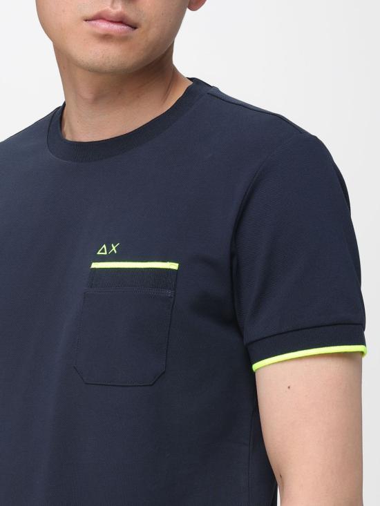 26SS 썬 68 반팔 티셔츠 T36119 07 Navy - SUN 68