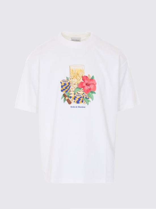 26SS 드롤드무슈 반팔 티셔츠 KTS300CO002 OFF White - DROLE DE MONSIEUR