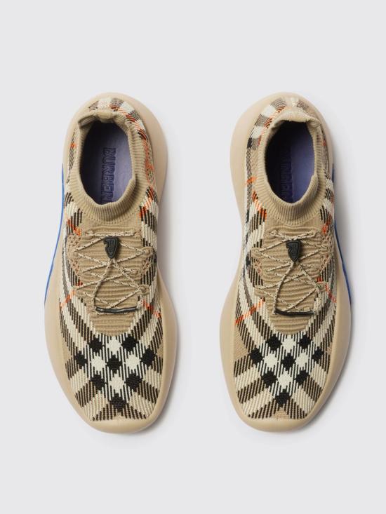 26SS 버버리 체크 니트 넵튠 스니커즈 8099320 Sand - BURBERRY