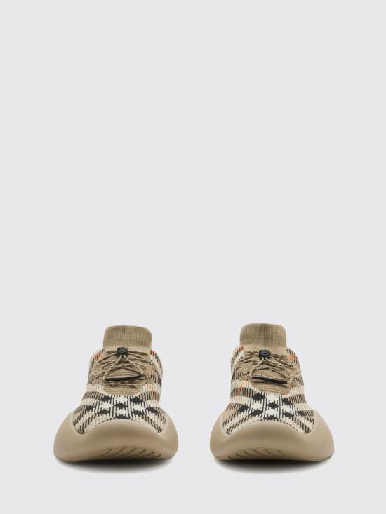 26SS 버버리 체크 니트 넵튠 스니커즈 8099320 Sand - BURBERRY