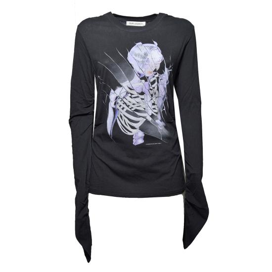 26SS 아워레가시 스트레인 슬림 롱슬리브 W2266SCA ANGELPRINT Black