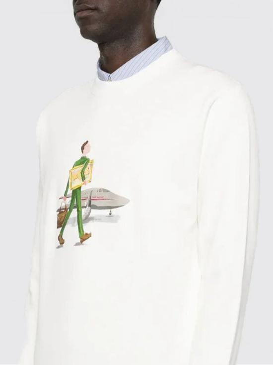 26SS 드롤드무슈 긴팔 티셔츠 JSW187CO127 OW White - DROLE DE MONSIEUR