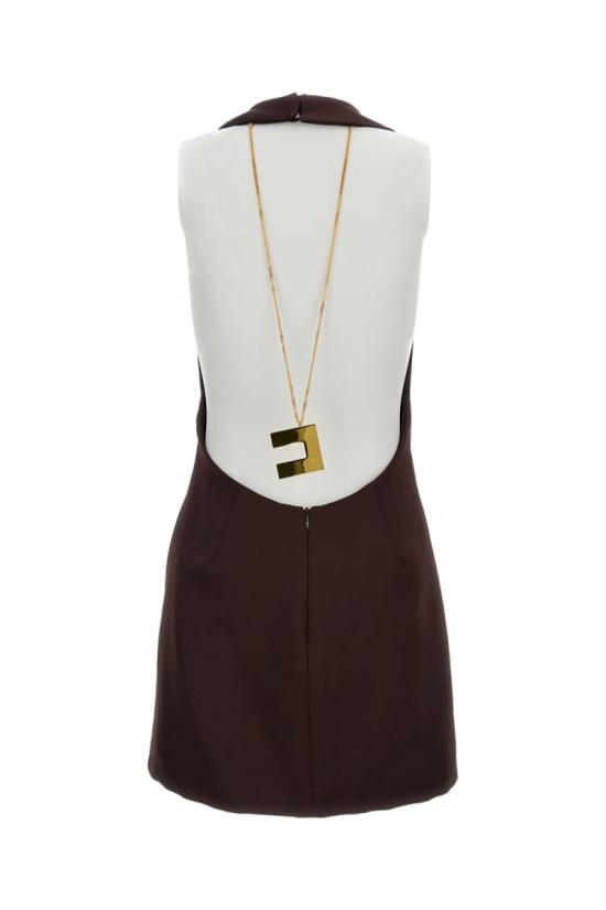 26SS 엘리자베타프랜치 숏 원피스 AB87162E2644 Brown - ELISABETTA FRANCHI