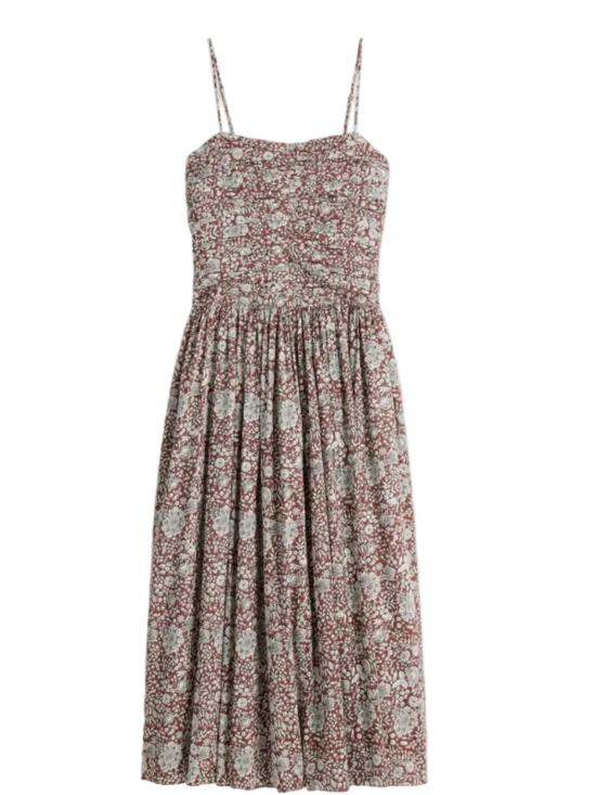  어피스 어파트 롱 원피스 Apiece Apart Jana 러플 보디스 맥시 드레스 클레이 플로럴