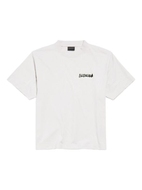 26SS 발렌시아가 마스킹 테이프 티셔츠 850990TTVL69012 White