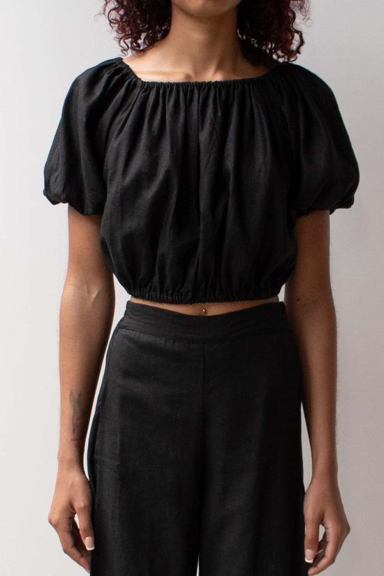  앳 던 민소매 티셔츠 새벽에. 크롭탑 - AT DAWN.