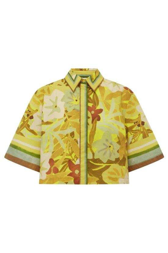  알레메 탑 알레마이스 맥시 크롭 셔츠 - ALEMAIS