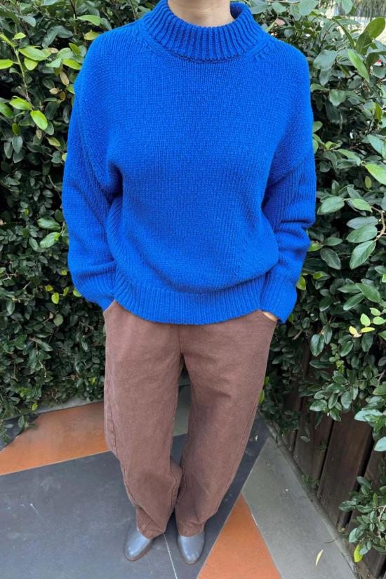  르 본 숍 스웨터 르봉숍 조이 코튼  코발트 - Le Bon Shoppe