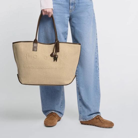 26SS 호간 토트백 KBW01TA4300UW87E03 Neutrals - HOGAN