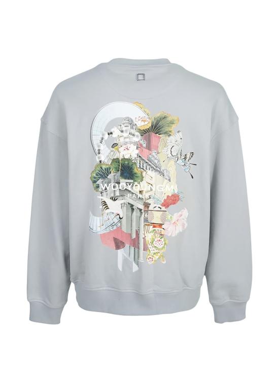 25FW 우영미 / 남성 시티 그래픽 스웨트셔츠 W253TS25 768G GREY  BPG - WOOYOUNGMI