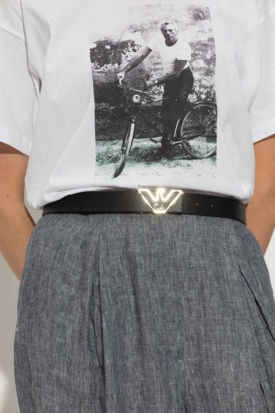  엠포리오 아르마니 벨트 블랙 가죽 - EMPORIO ARMANI