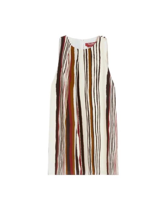 26SS 막스마라 스튜디오 민소매 티셔츠 2616161022600 001 Bianco nero col