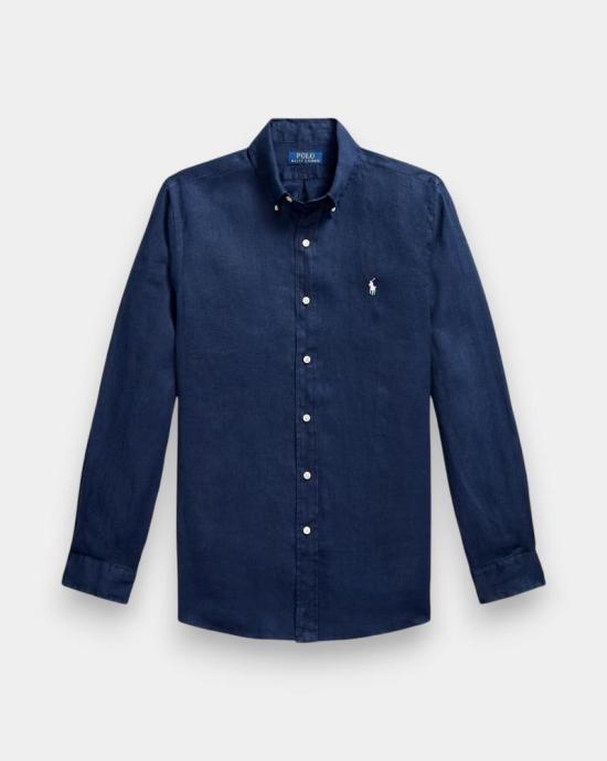 26SS 폴로 랄프로렌 셔츠 710966294504 NEWPORT NAVY W WHITE PP Blue