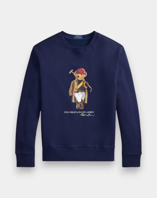 26SS 폴로 랄프로렌 긴팔 티셔츠 710B14625001 NEWPORT NAVY SOCIETY BEAR Blue