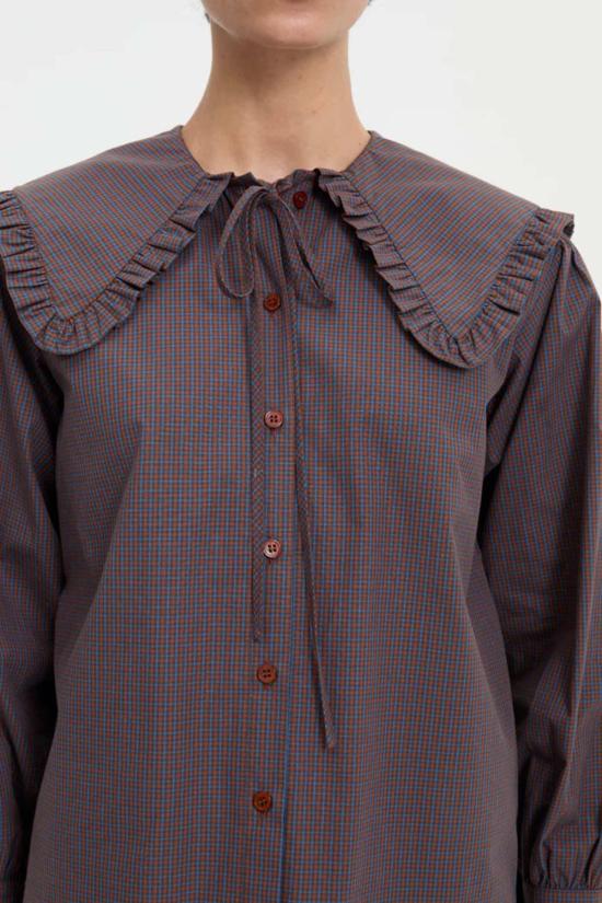  블랑카 탑 마하 셔츠 커피 - BLANCA