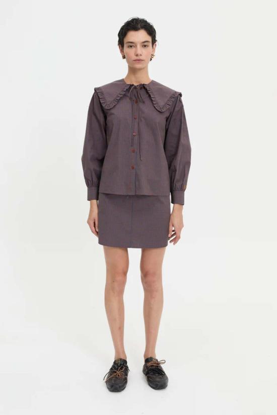  블랑카 탑 마하 셔츠 커피