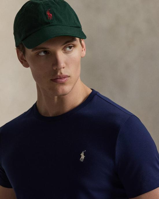 26SS 폴로 랄프로렌 포니로고 자수 반팔 티셔츠 710671438525 NEWPORT NAVY C8125 Blue - POLO RALPH LAUREN