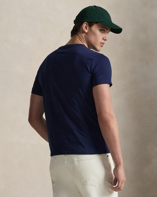 26SS 폴로 랄프로렌 포니로고 자수 반팔 티셔츠 710671438525 NEWPORT NAVY C8125 Blue - POLO RALPH LAUREN