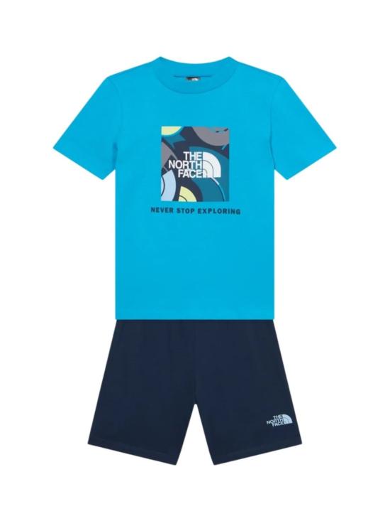  [키즈] 노스페이스 쇼츠/버뮤다 어린이용  티셔츠와 버뮤다 반바지 세트 (다채로운 색상)
