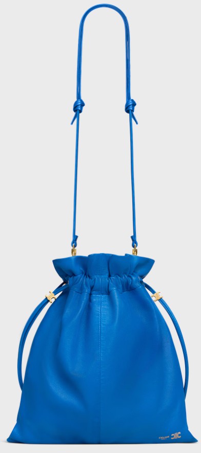 26SS 셀린느 스몰 크리스탈 램스킨 파우치 123662J79 07QH ULTRABLUE - CELINE