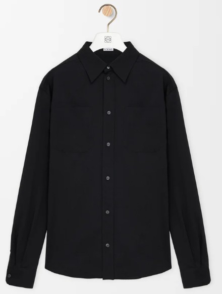 26SS 로에베 긴팔 셔츠 H526Y05WGI 1100 BLACK