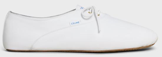 26SS 셀린느 발레 레이스업 슈 램스킨 365775272C OOIA ULTRAWHITE