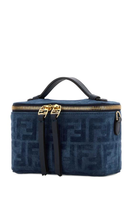 26SS 펜디 배너티 FF 데님 플록 미니 백 8BS108AVR6 F1UJW BLUBLUABISSOOS - FENDI