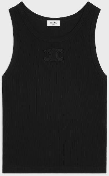 26SS 셀린느 트리옹프 탱크 탑 2X45N2P33 38NO BLACK