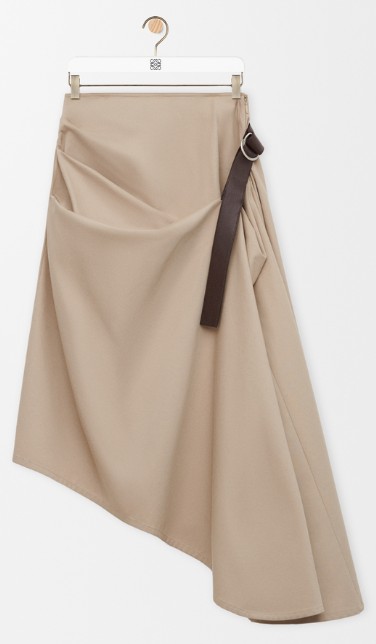26SS 로에베 미디 스커트 S359Y08XAV 2140 BEIGE
