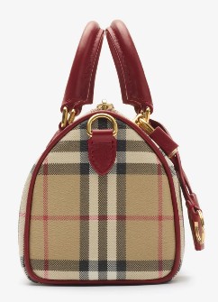 26SS 버버리 미니 체크 볼링백 8116280 B9724 VNTGCHKRUBY - BURBERRY