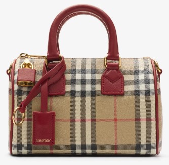 26SS 버버리 미니 체크 볼링백 8116280 B9724 VNTGCHKRUBY
