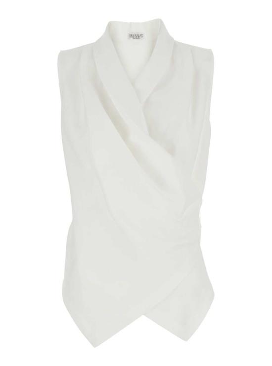  브루넬로 쿠치넬리 민소매 티셔츠 Brunello Cucinelli 조끼 화이트